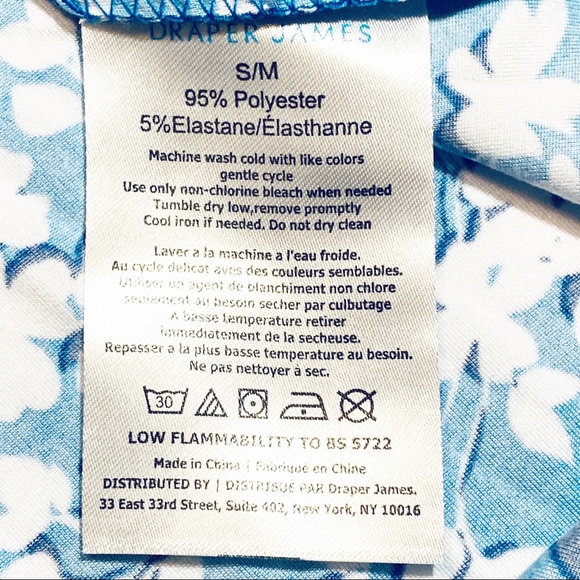 Draper James Blue & White Floral Sleeveless Stretch Dress Small Medium NEW NWT. - Picture 7 of 11